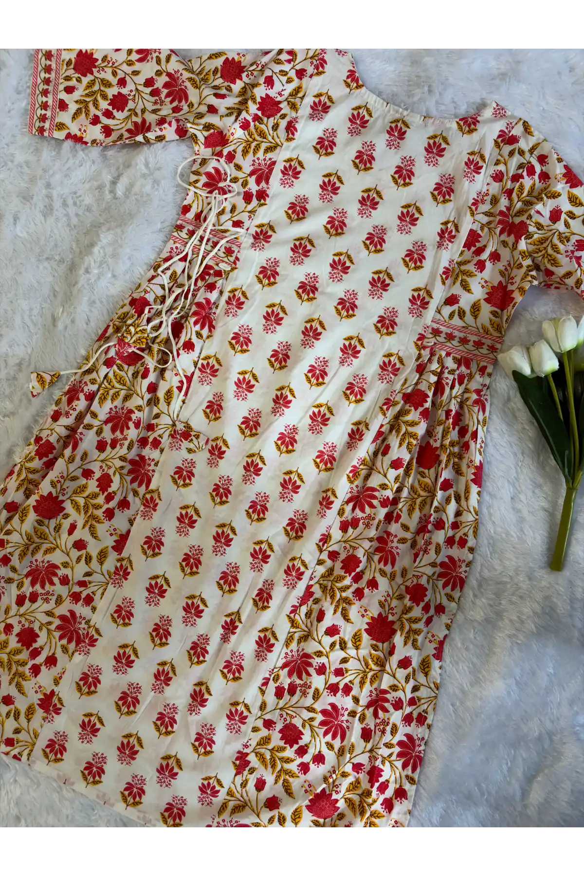 Kurta Wth Afgani Pant And Dupatta Set