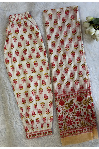 Kurta Wth Afgani Pant And Dupatta Set