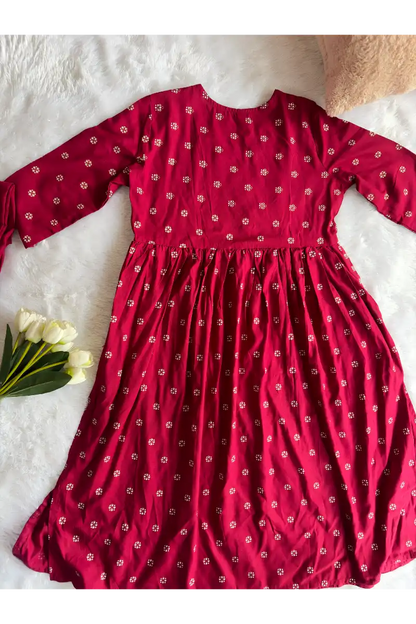 Maroon Kurta Set with Dupatta
