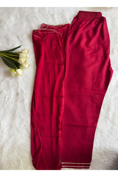 Maroon Kurta Set with Dupatta