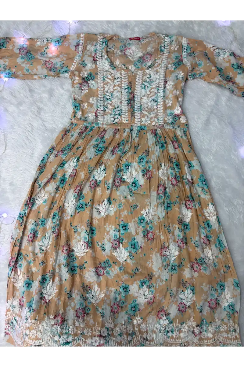 Floral Chikankari Gown