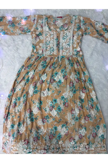 Floral Chikankari Gown