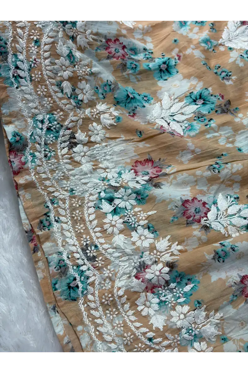 Floral Chikankari Gown