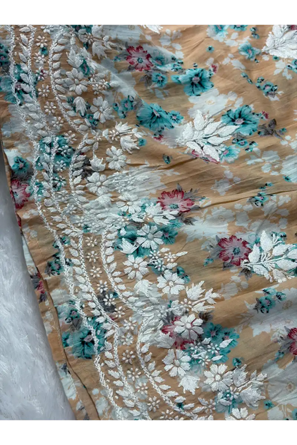 Floral Chikankari Gown