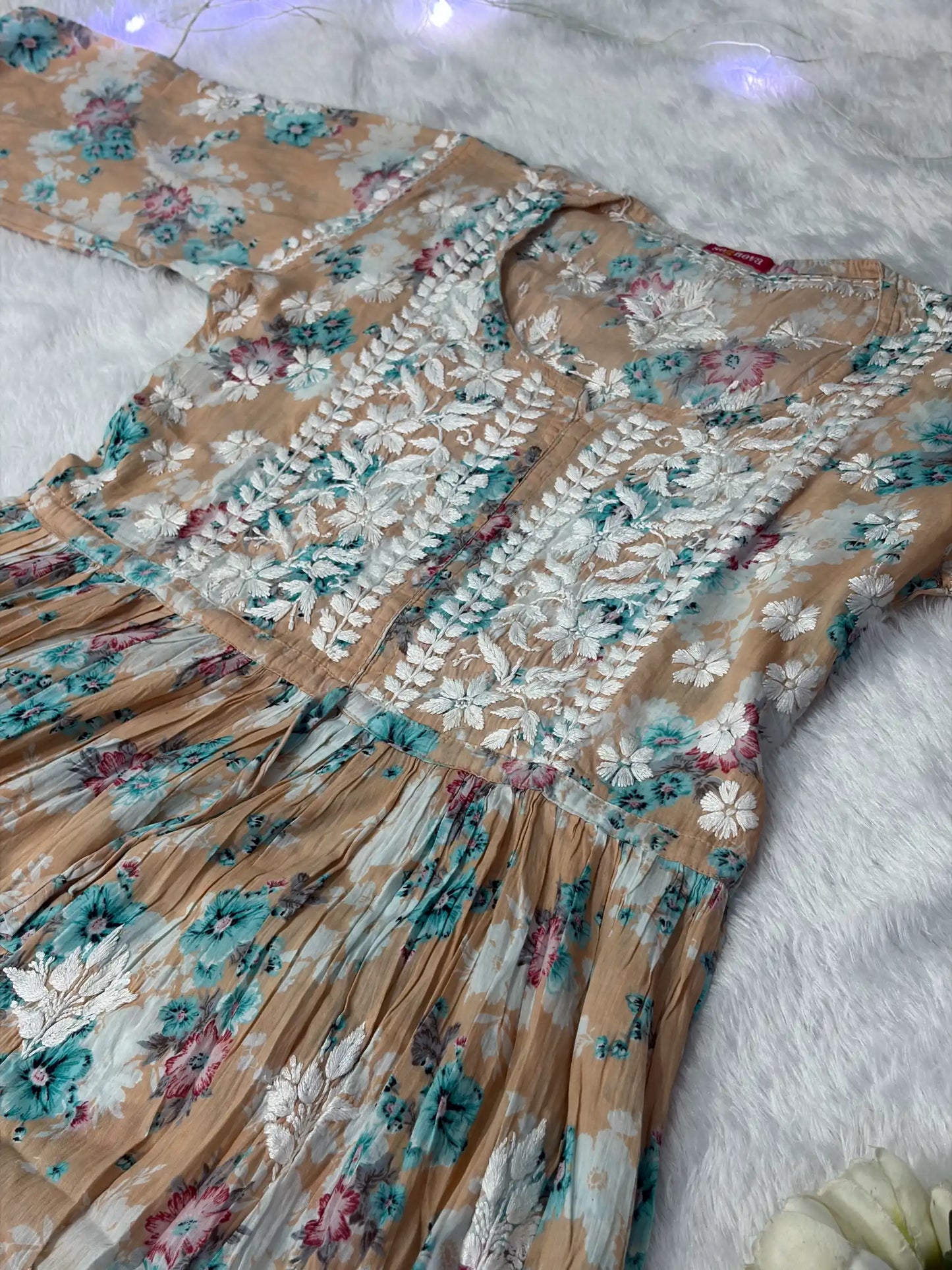 Floral Chikankari Gown