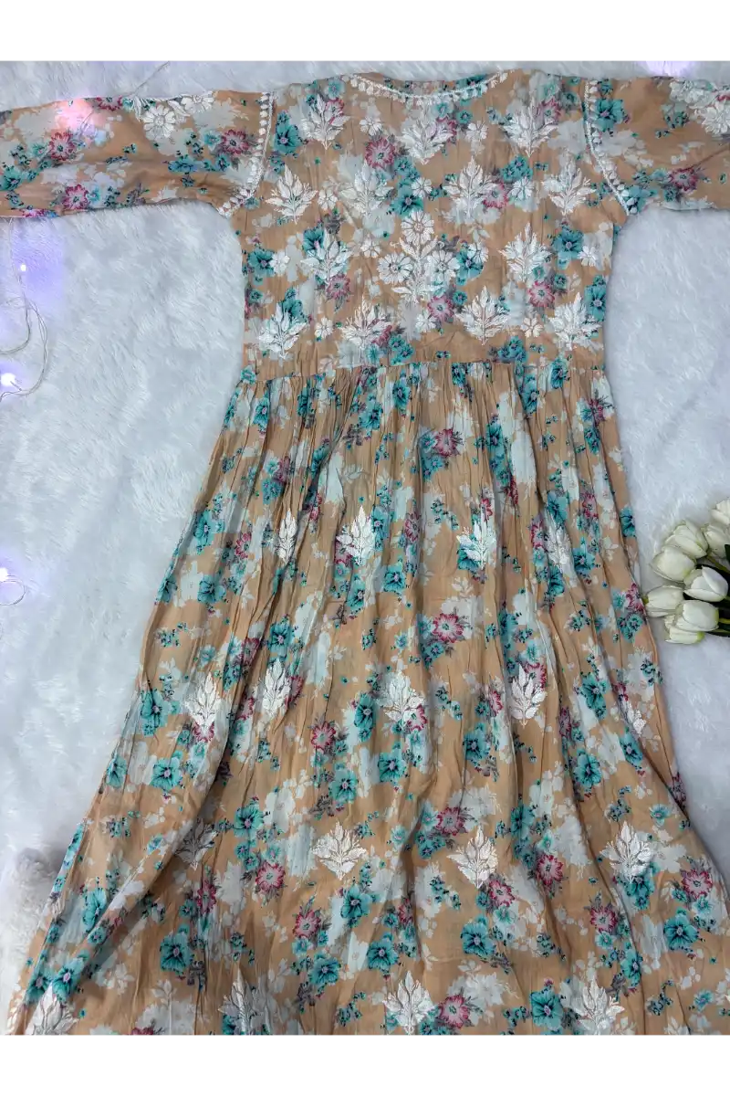 Floral Chikankari Gown