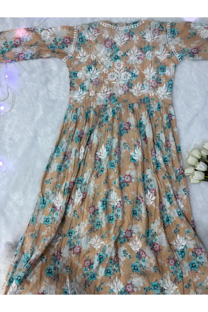 Floral Chikankari Gown