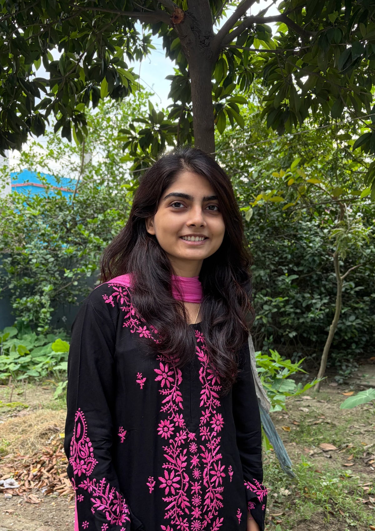 Black Chikankari Kurta Set with Dupatta
