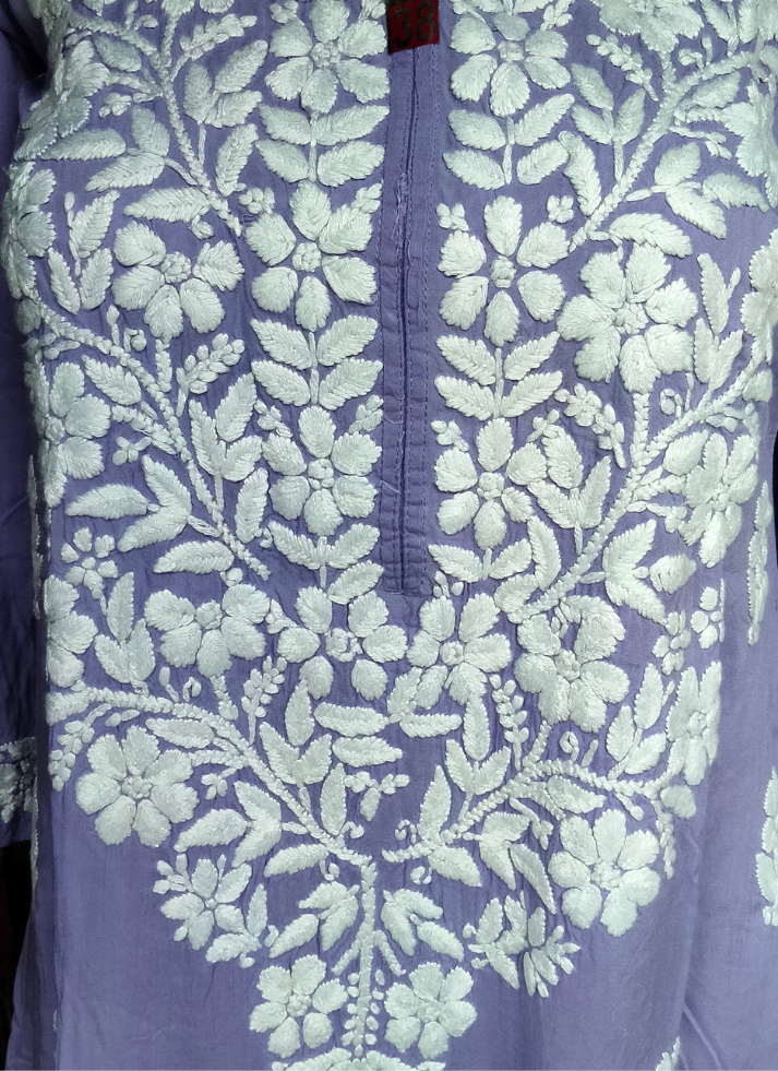 Blue Chikankari Kurti