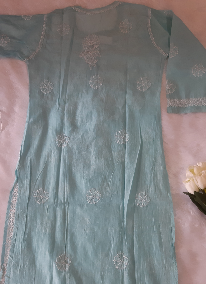 Light blue Chikankari Kurti