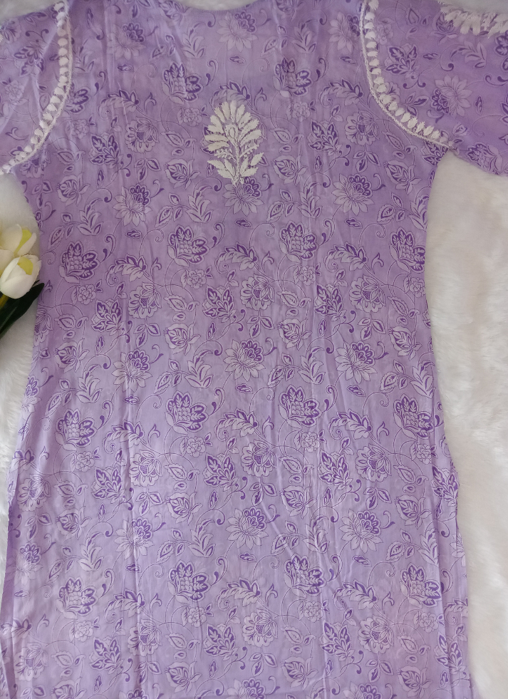 Purple Chikankari Kurta