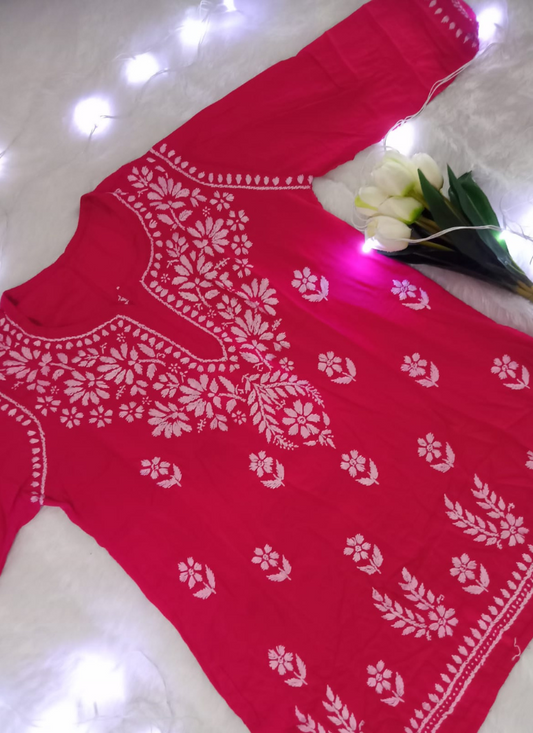 Pink Short Kurti