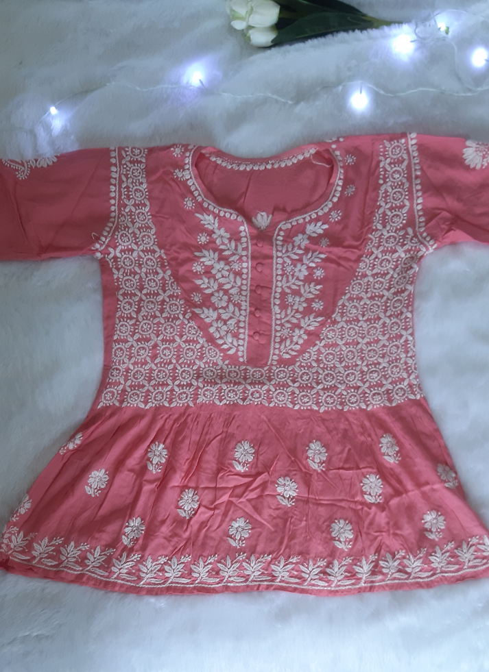 Short Chikankari Kurti