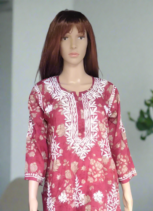 Floral Chikankari Kurta