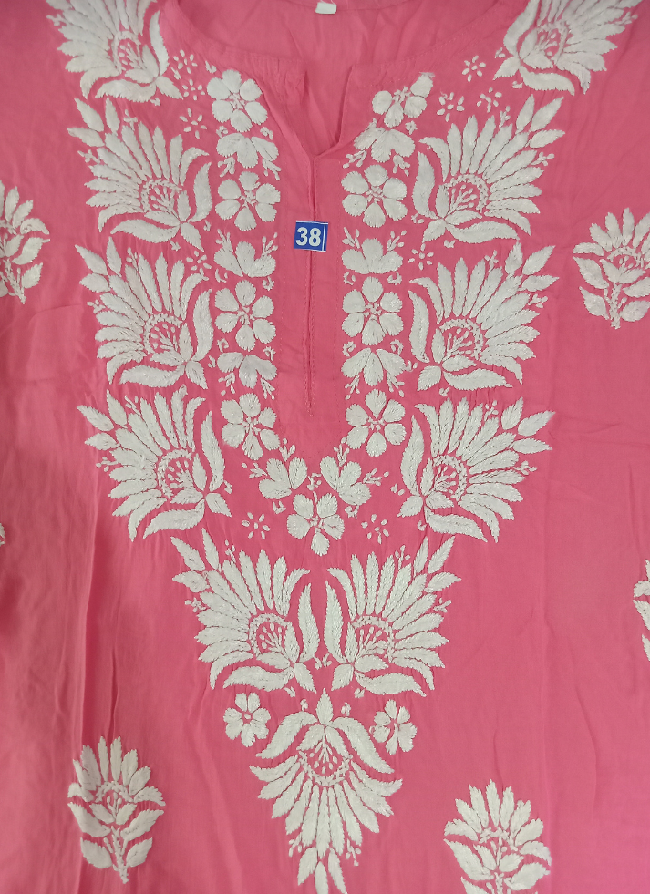 Pink Chikankari Kurta Set