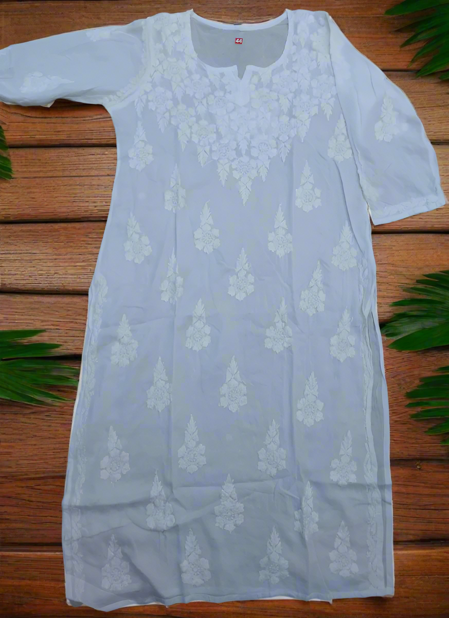 White Chikankari Kurta