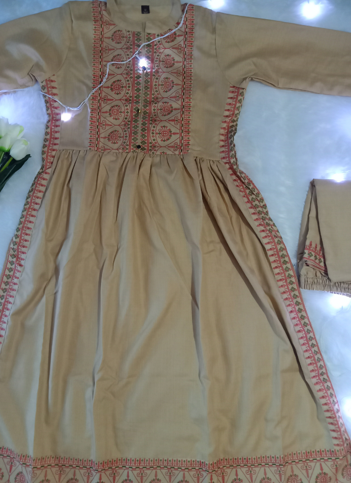 Brown Naira Kurta  Set