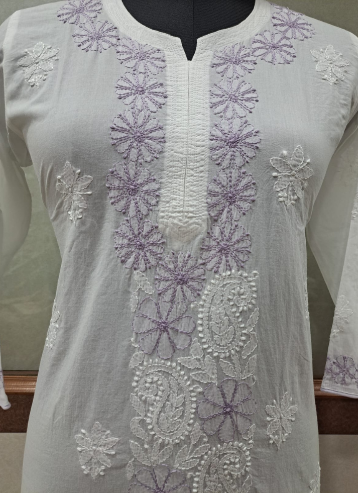 White Chikankari Kurti