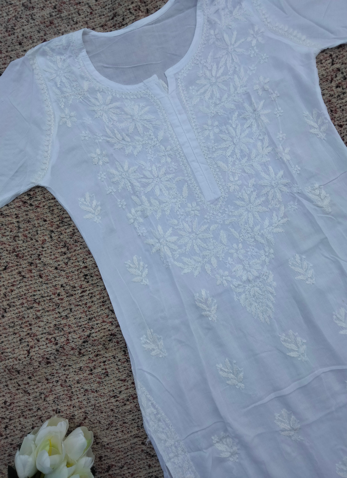 White Chikankari Kurta