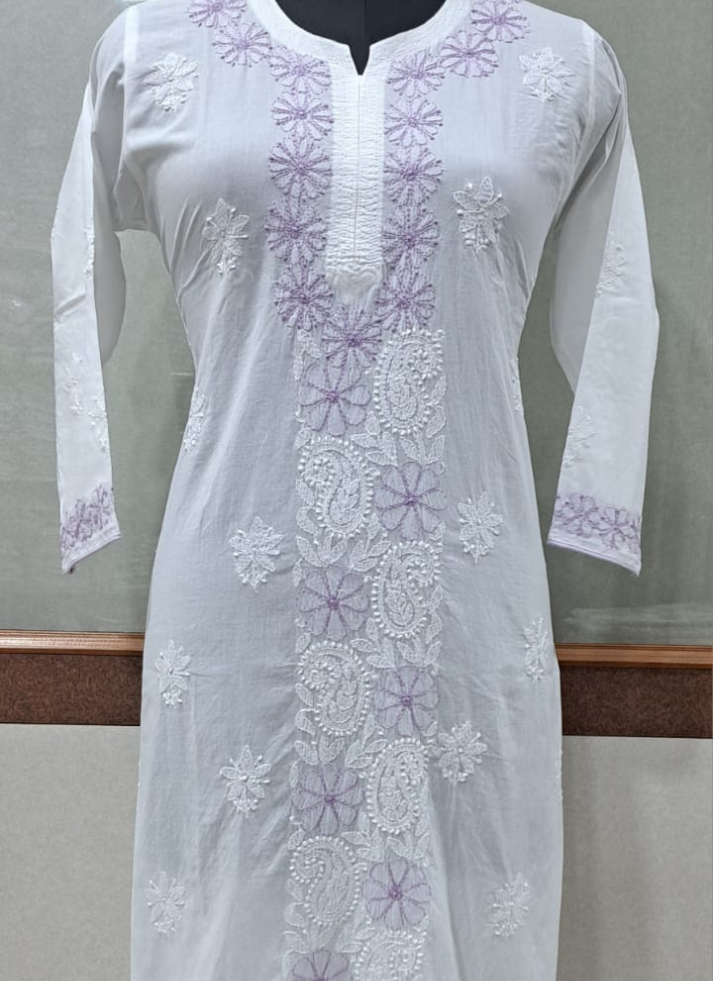 White Chikankari Kurti