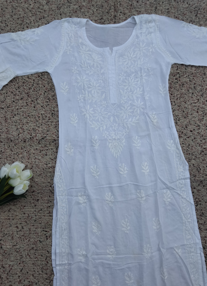 White Chikankari Kurta