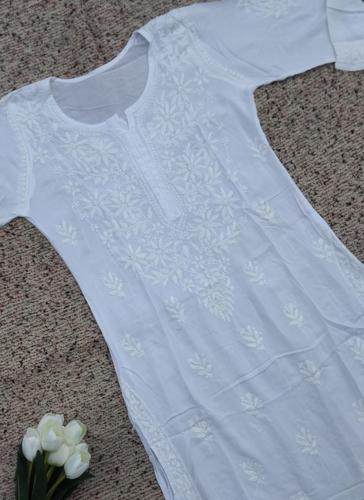 White Chikankari Kurta