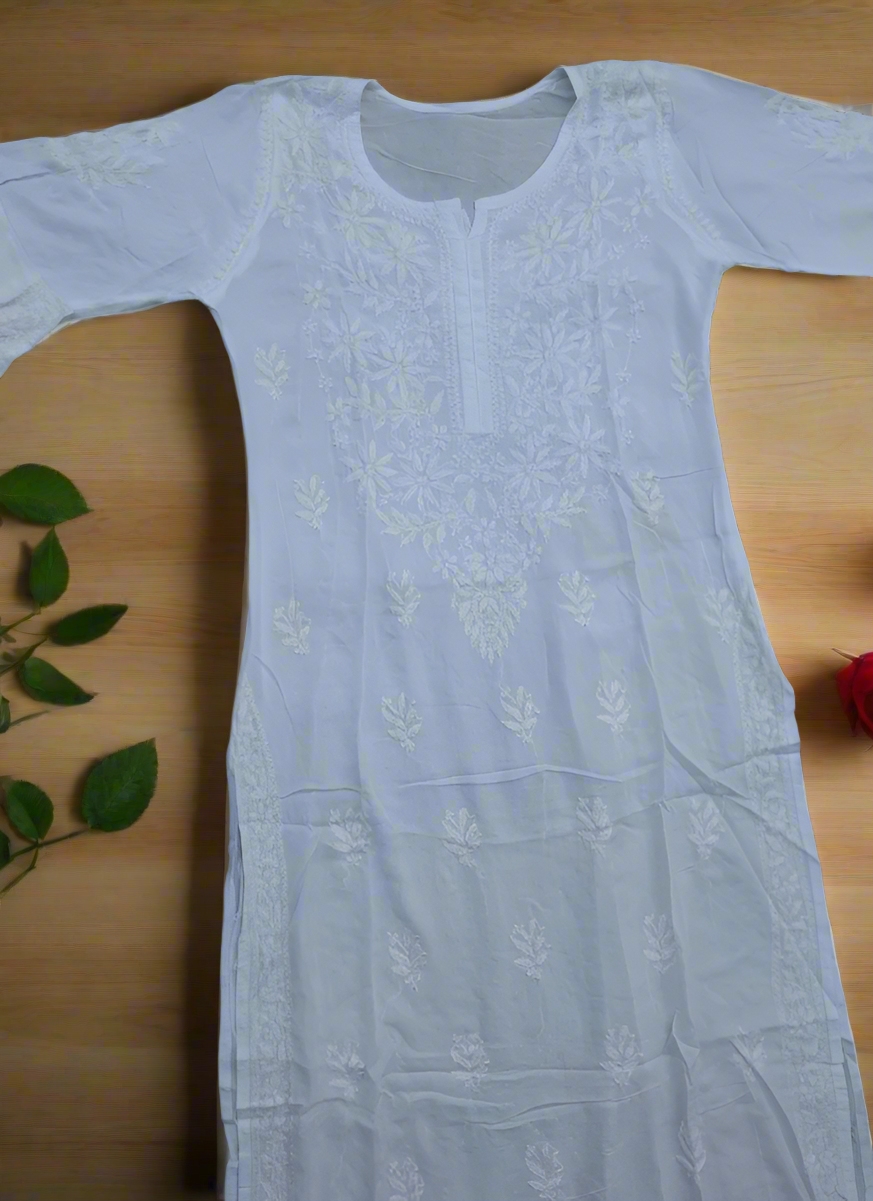 White Chikankari Kurta