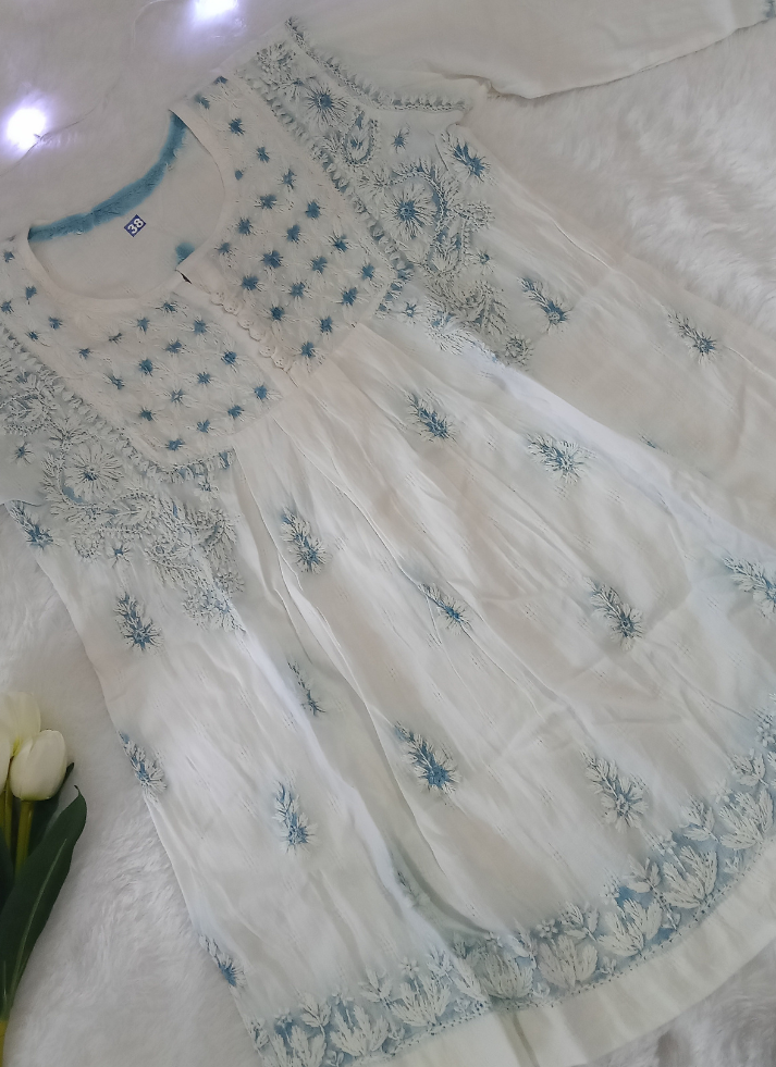 Short Chikankari Kurti