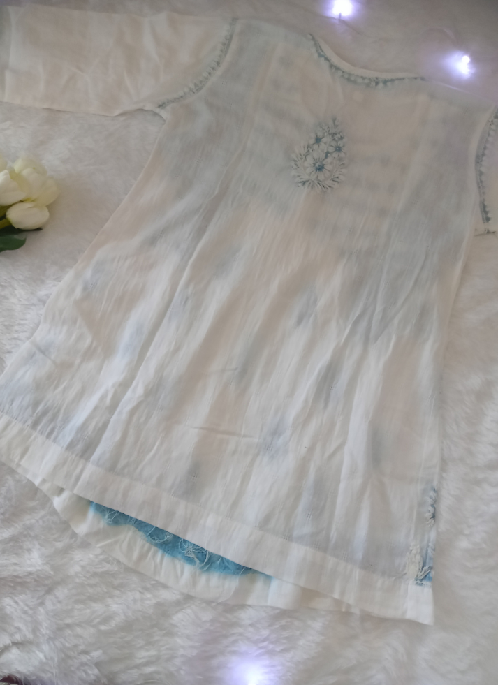 Short Chikankari Kurti