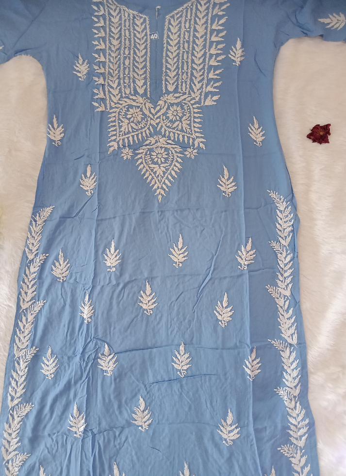 Blue Chikankari Kurta