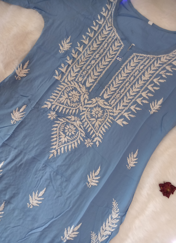 Blue Chikankari Kurta