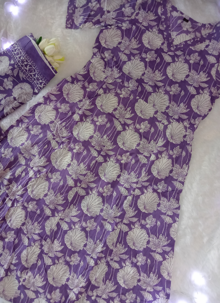 Purple Kurta  Set