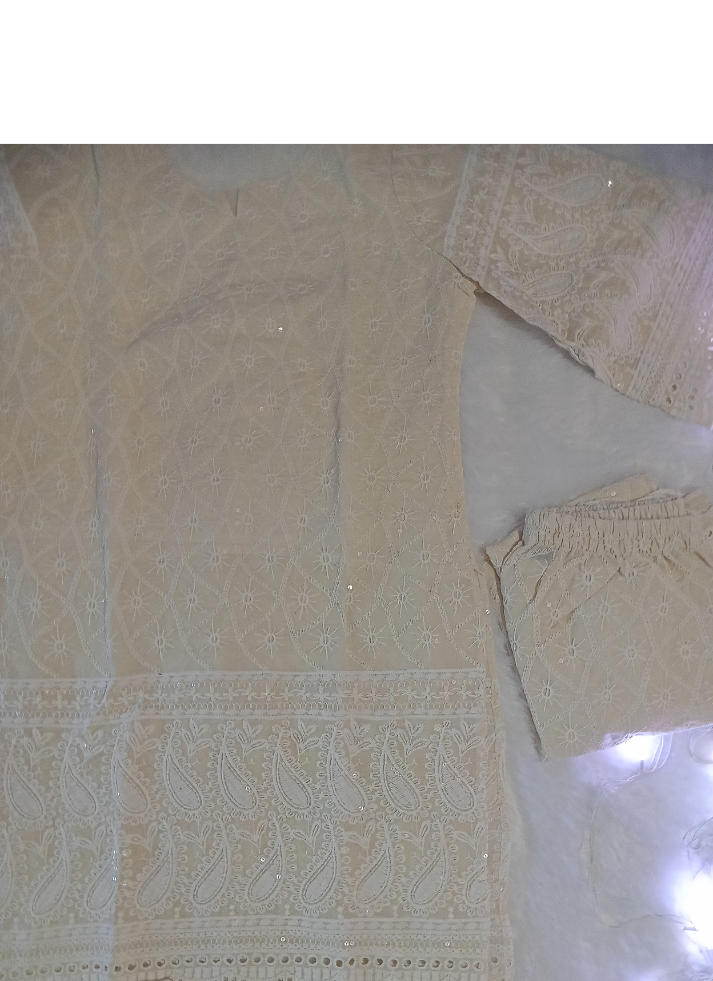 White Kurta Set