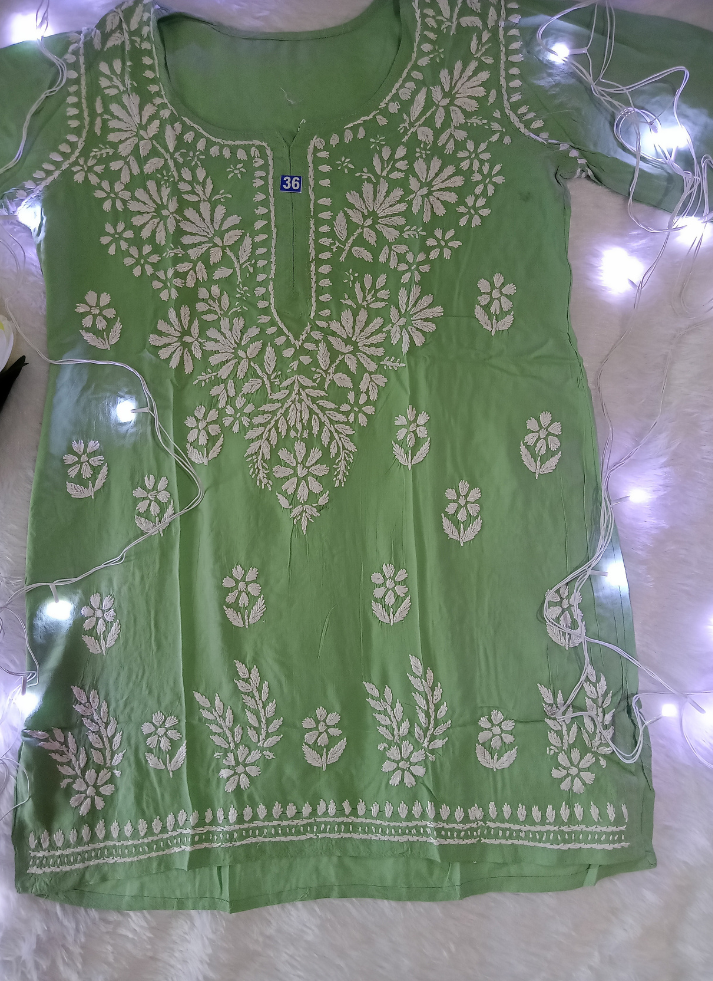 Pista Green Short Kurti