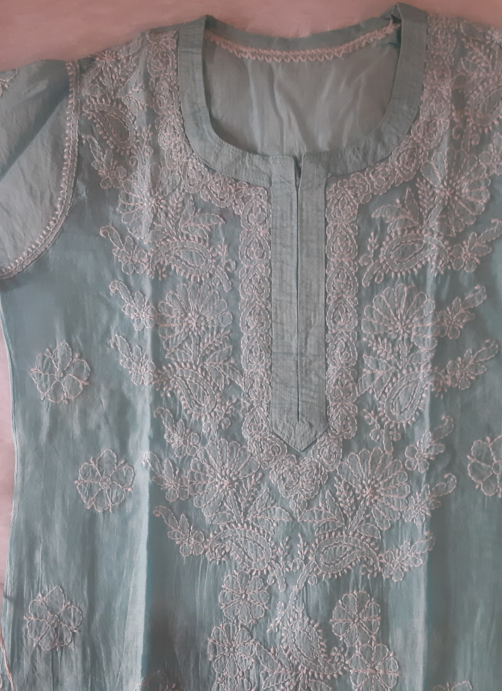 Light blue Chikankari Kurti