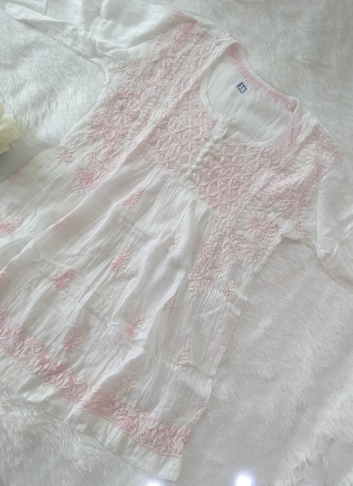 Short Chikankari Kurti