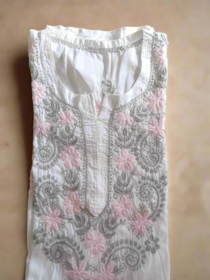 White Chikankari kurta