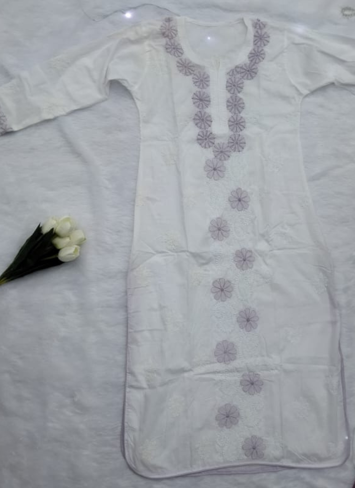 White Chikankari Kurti