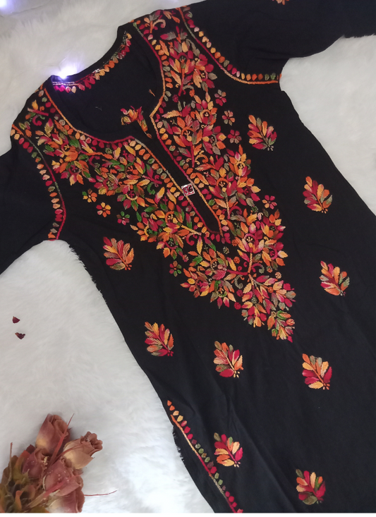 Black Chikankari Kurta