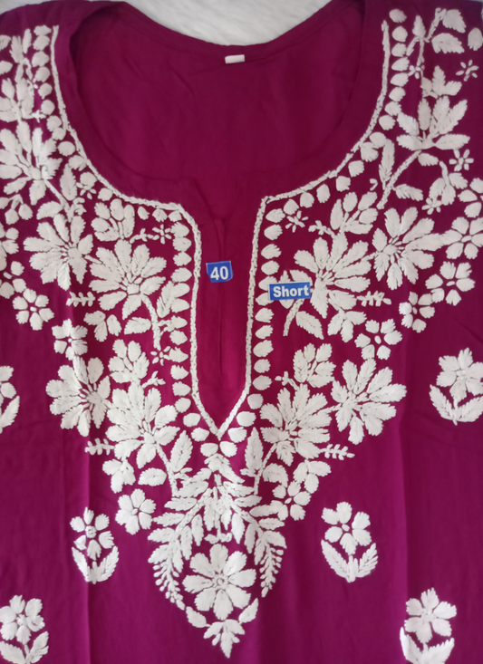 Rani Pink Short Kurti