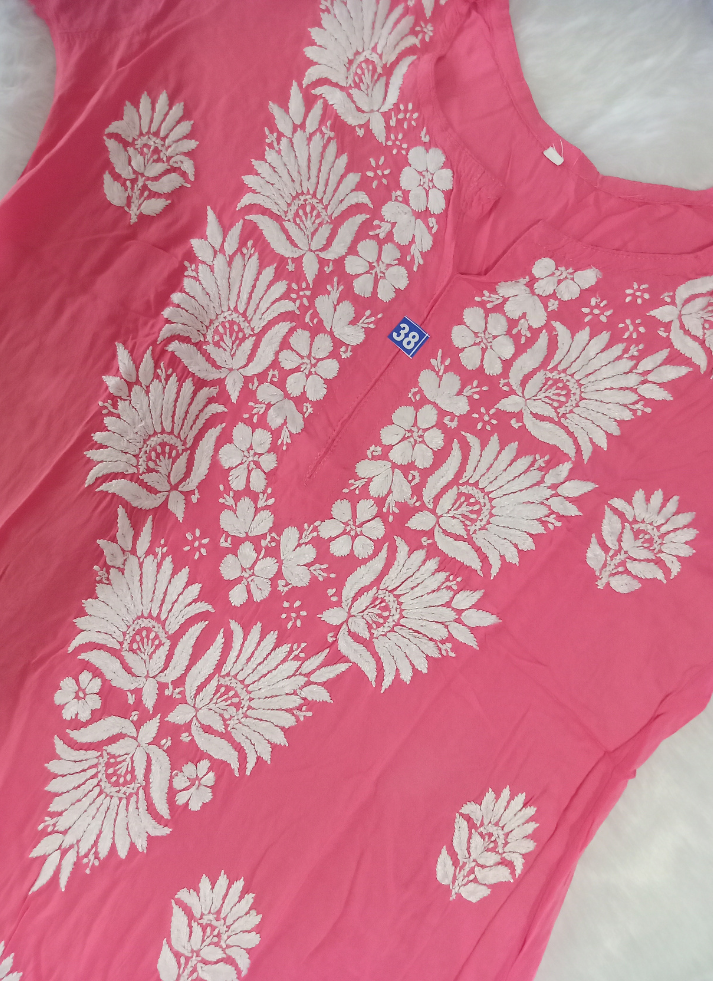 Pink Chikankari Kurta Set