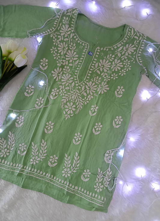 Pista Green Short Kurti