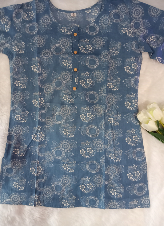 Blue Short Kurta