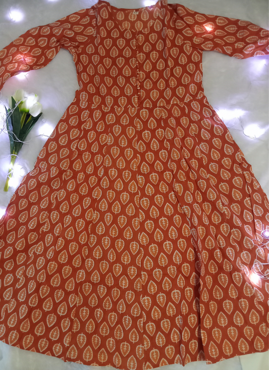 Orange Kurta  Set