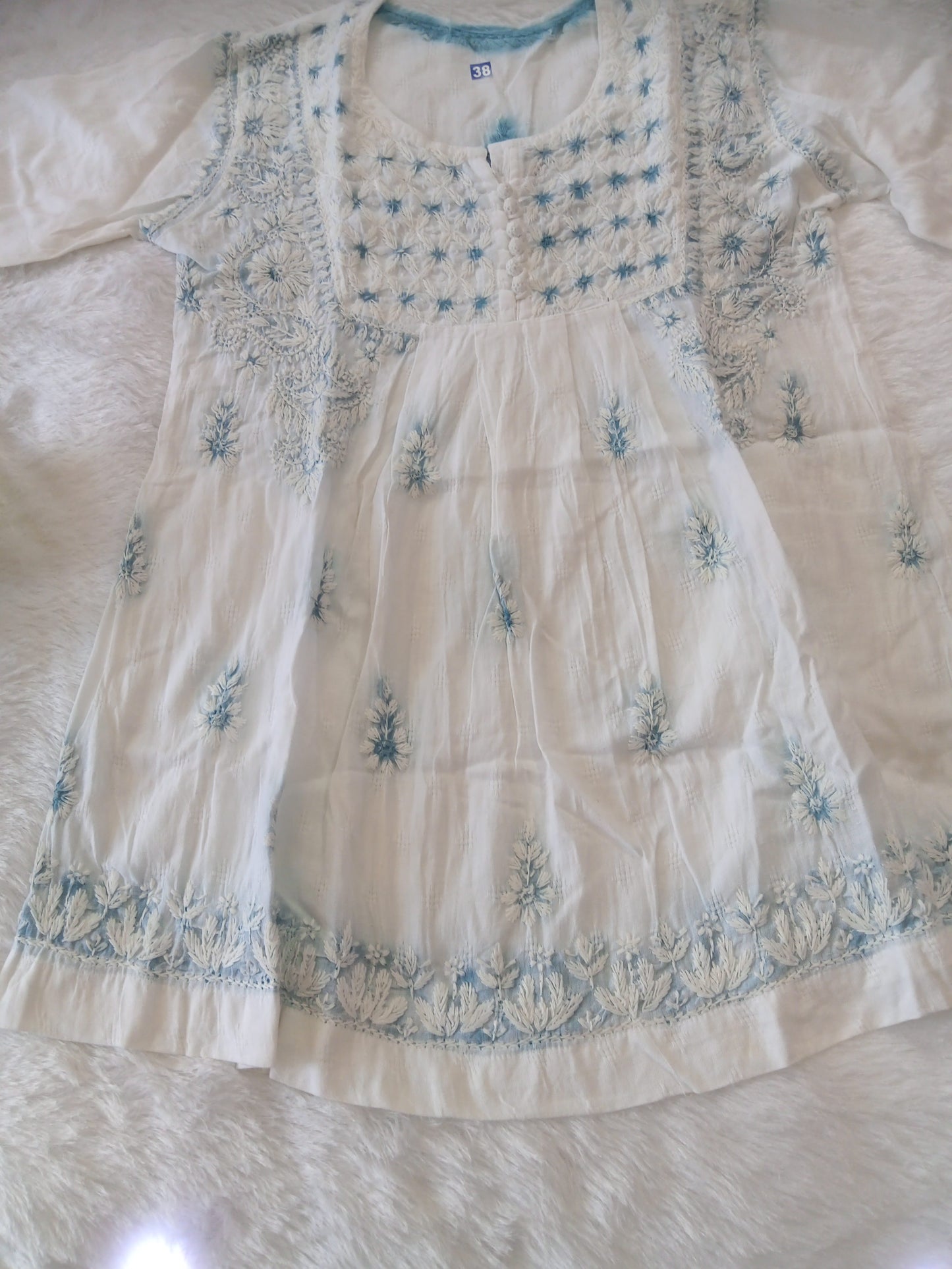 Short Chikankari Kurti