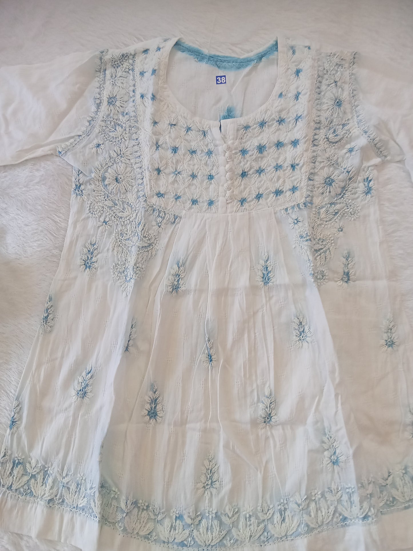 Short Chikankari Kurti