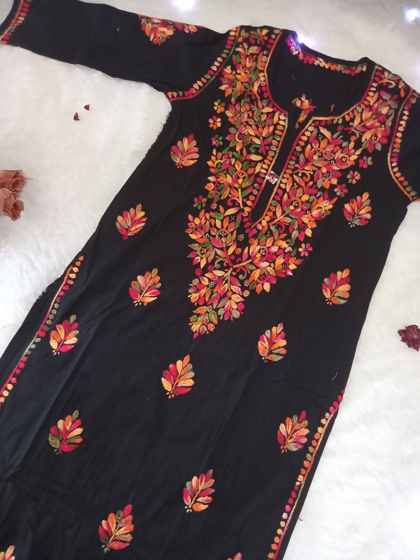 Black Chikankari Kurta