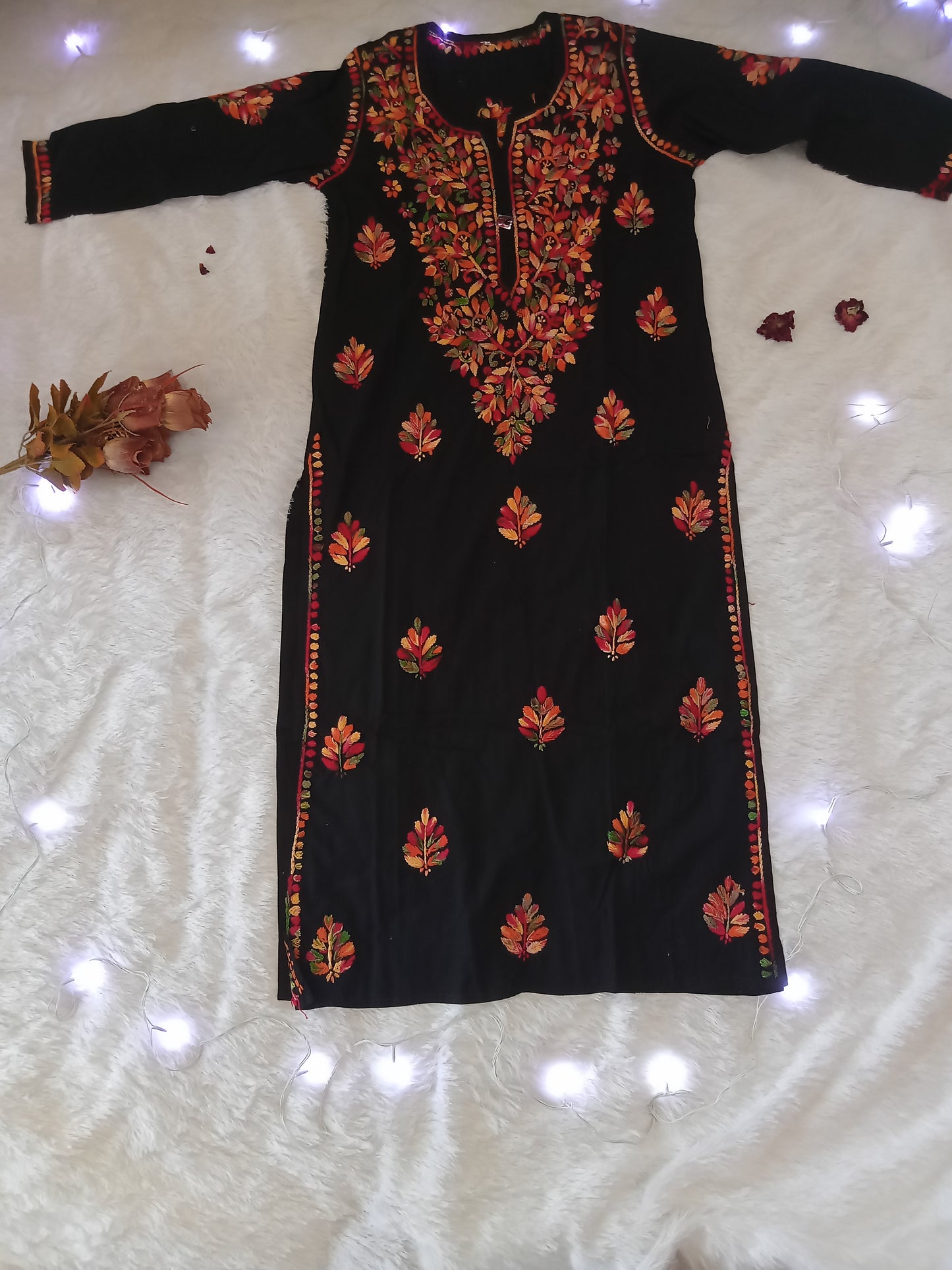 Black Chikankari Kurta