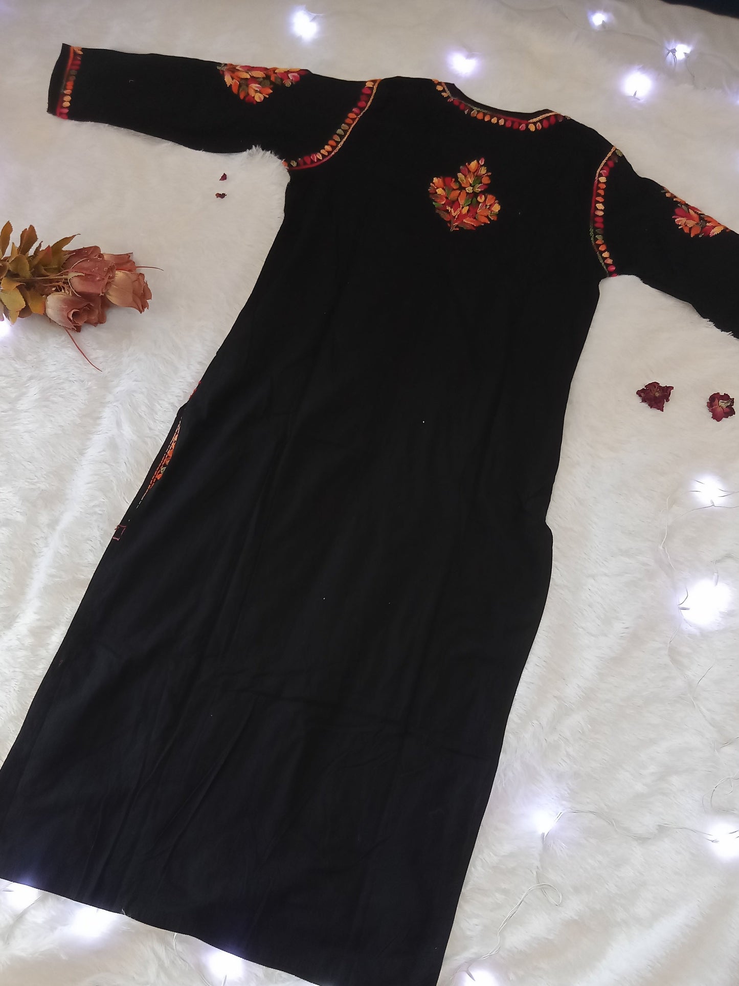 Black Chikankari Kurta