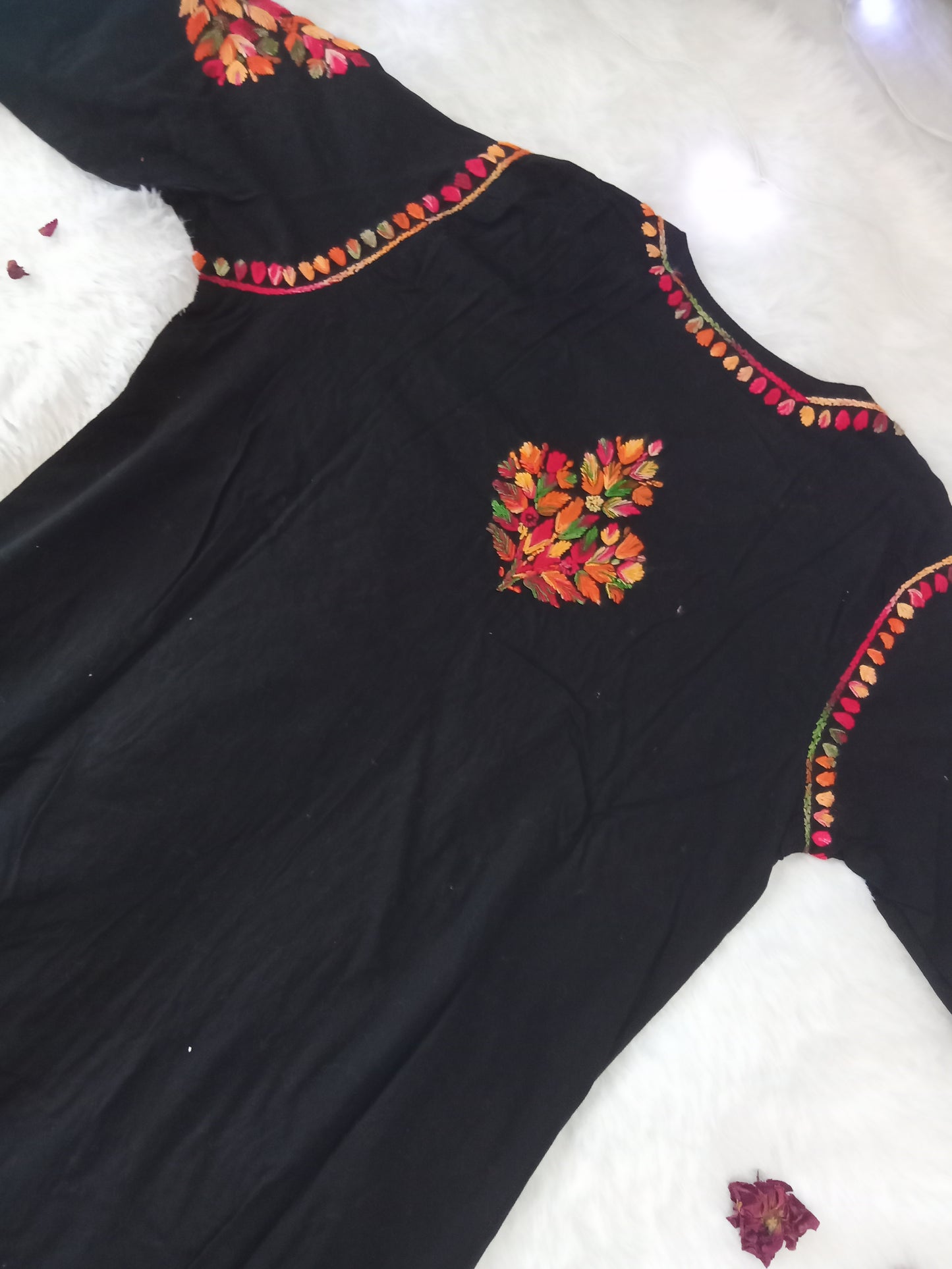 Black Chikankari Kurta